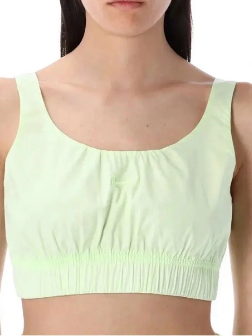 Nike Pale Lime Scoop Neck Crop Top